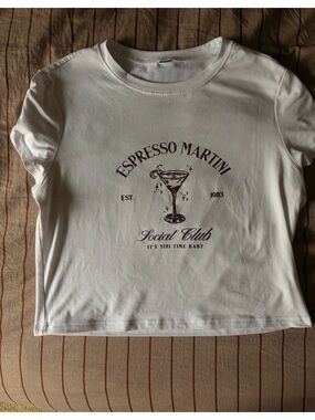 Espresso Martini Graphic Tee - White